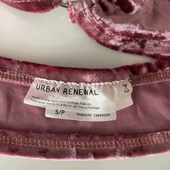 Urban Renewal Velvet Crush Halter O-Ring Crop Top - Picture 4 of 7
